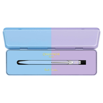 caran d ache 849 Kugelschreiber designed von Paul Smith 4 Edit in skyblue | lavender, hellblau-flieder, offen